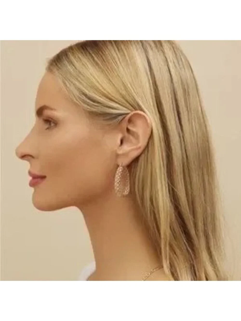 Gold 18k Gold Plated Filigree Hoop Earrings